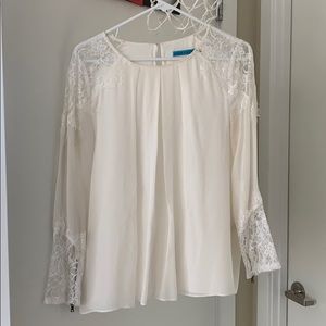 Formal White Lace Top from Alice and Olivia